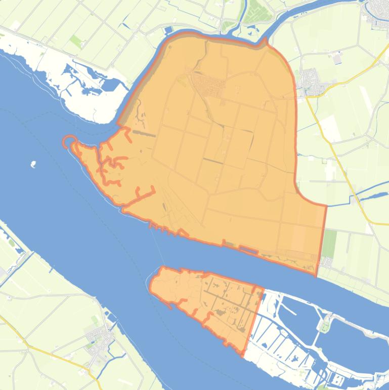 Kaart van de wijk Goudswaard.