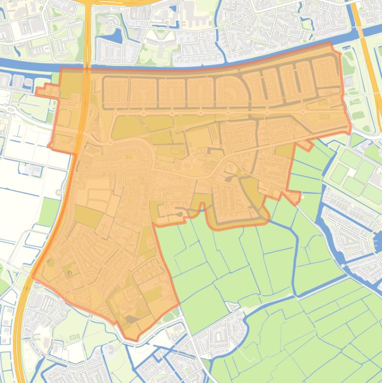 Kaart van de wijk Goutum.