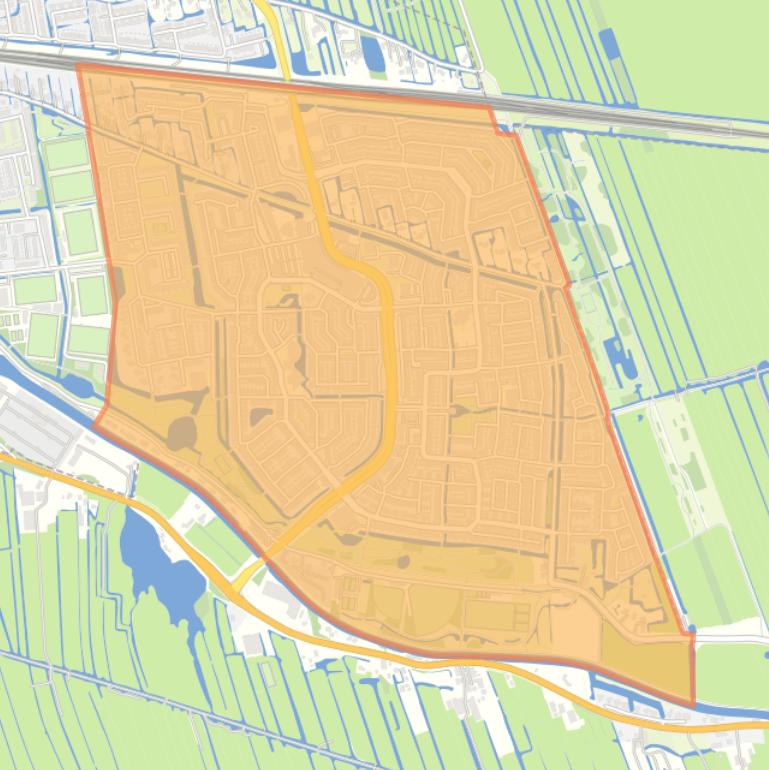 Kaart van de wijk Goverwelle.