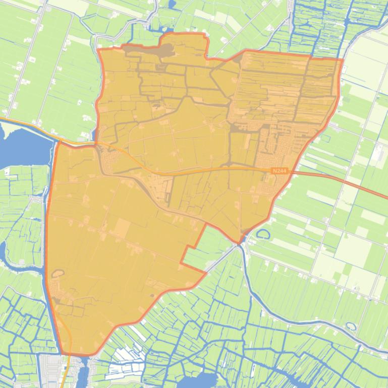 Kaart van de wijk Graft-De Rijp.