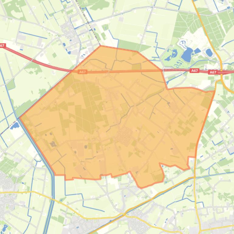 Kaart van de wijk Grashoek.