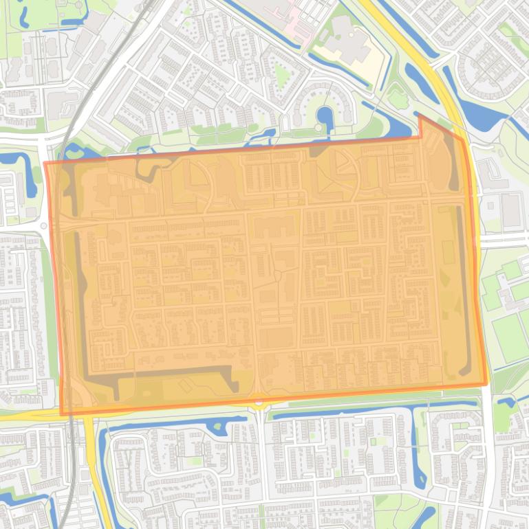 Kaart van de wijk Groenewoud.