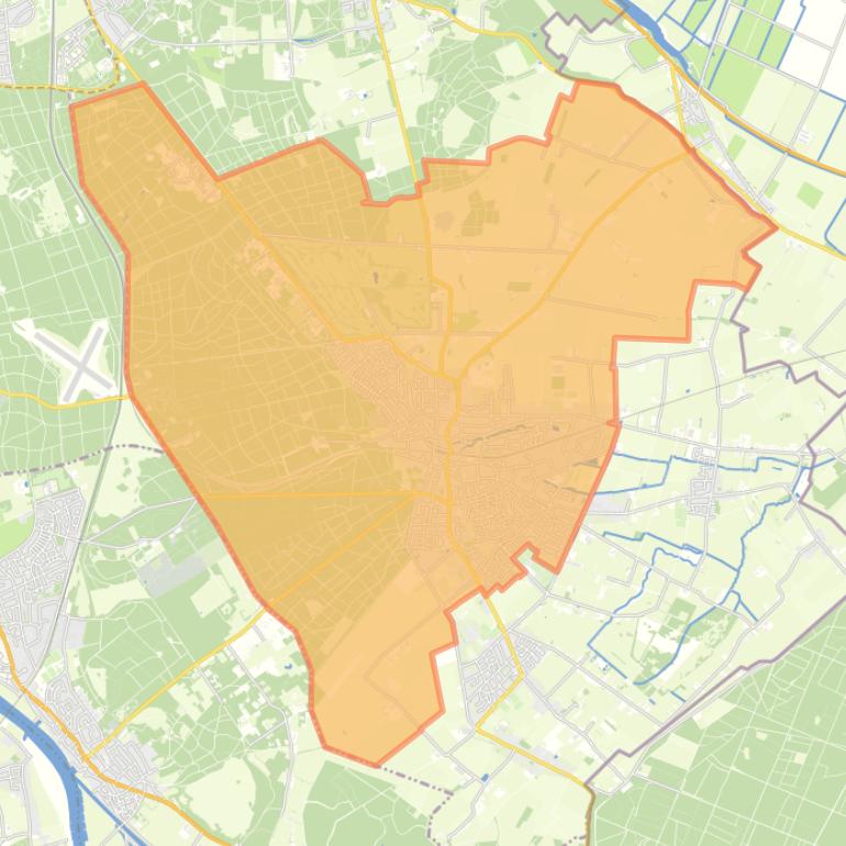 Kaart van de wijk Groesbeek.
