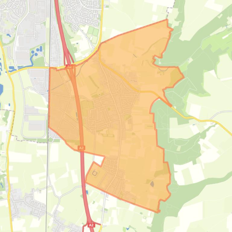 Kaart van de wijk Gronsveld.