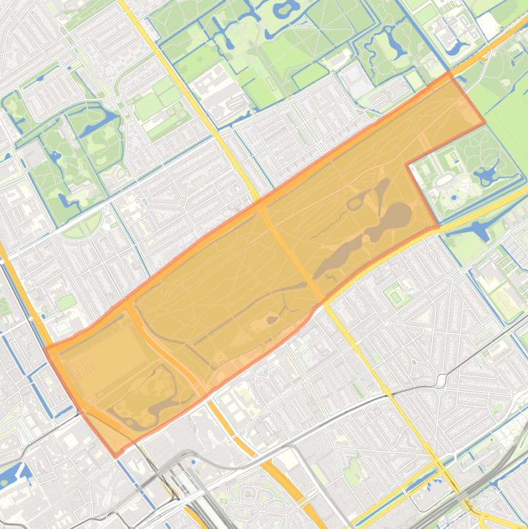 Kaart van de wijk Haagse Bos.