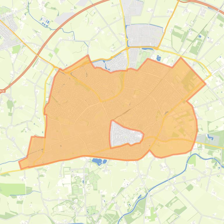 Kaart van de wijk Haaksbergen (dorp).