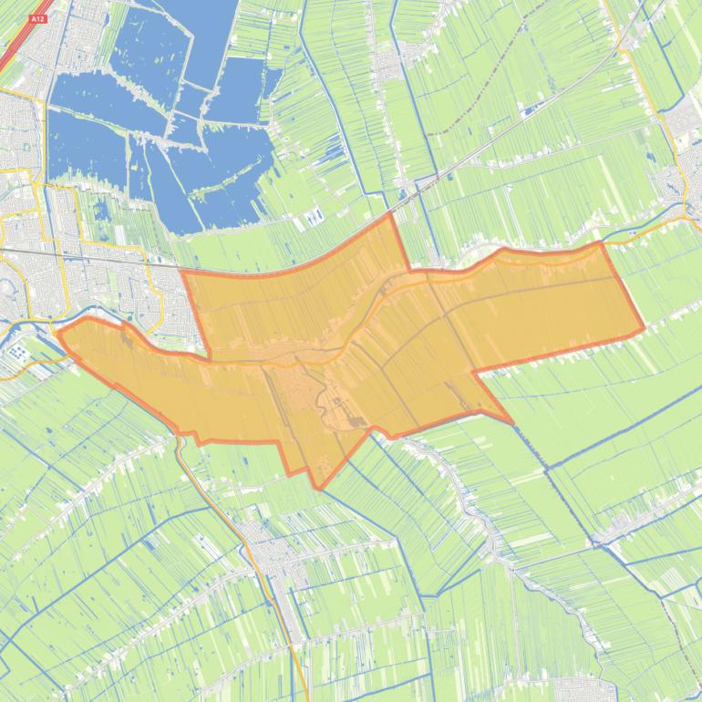 Kaart van de wijk Haastrecht.