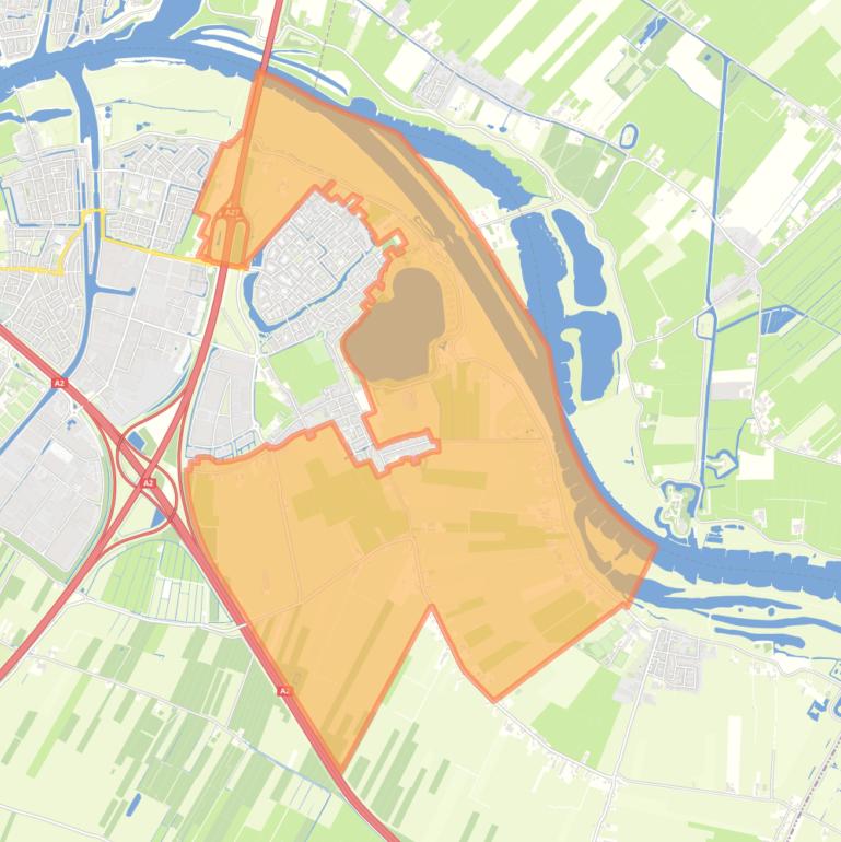 Kaart van de wijk Hagestein buitengebied.