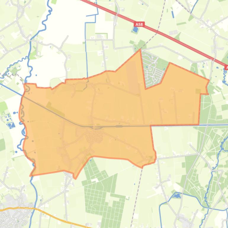 Kaart van de wijk Haghorst.