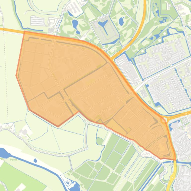 Kaart van de wijk Halfweg.