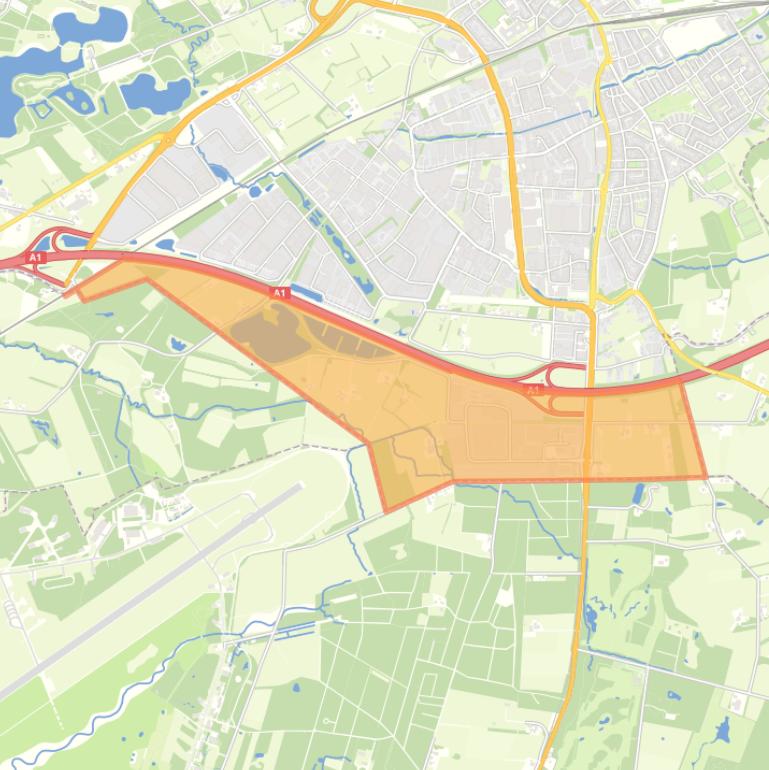 Kaart van de wijk Hanzepoort.