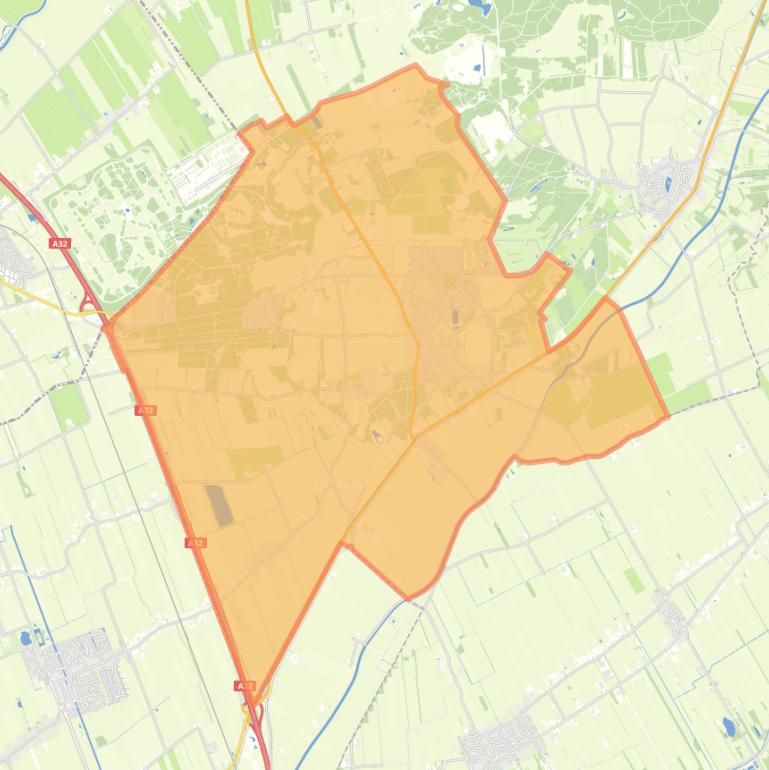 Kaart van de wijk Havelte.