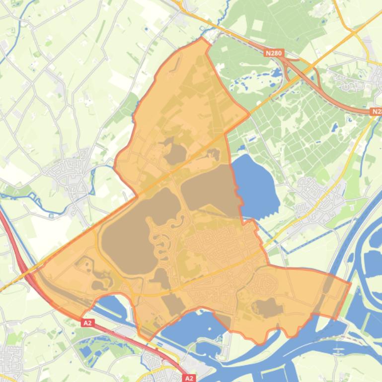 Kaart van de wijk Heel.