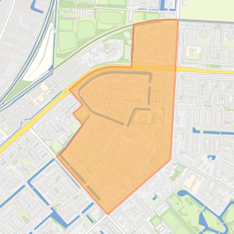 Kaart van de Heemradenwijk.