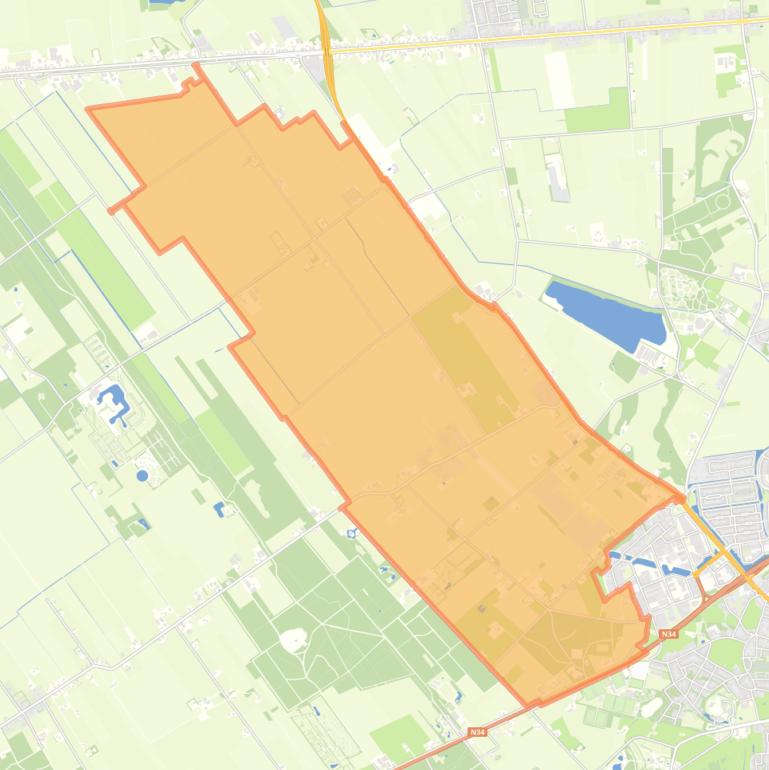 Kaart van de wijk Heemserveen.