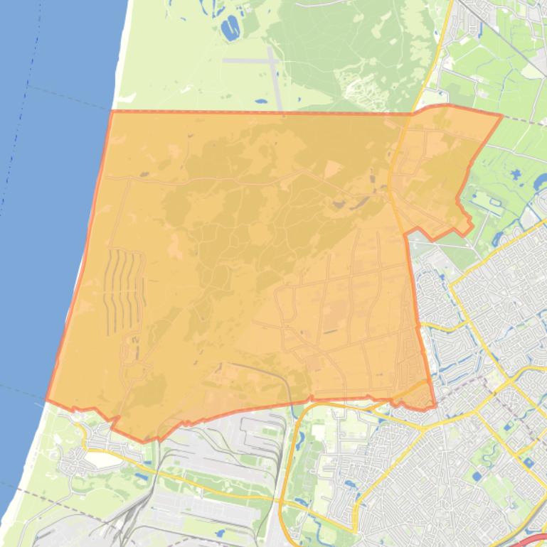 Kaart van de wijk Heemskerkerduin en Noorddorp.