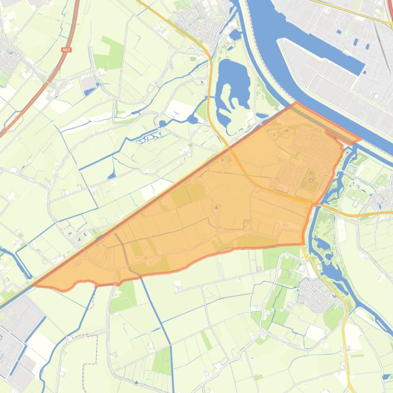 Kaart van de wijk Heenvliet.