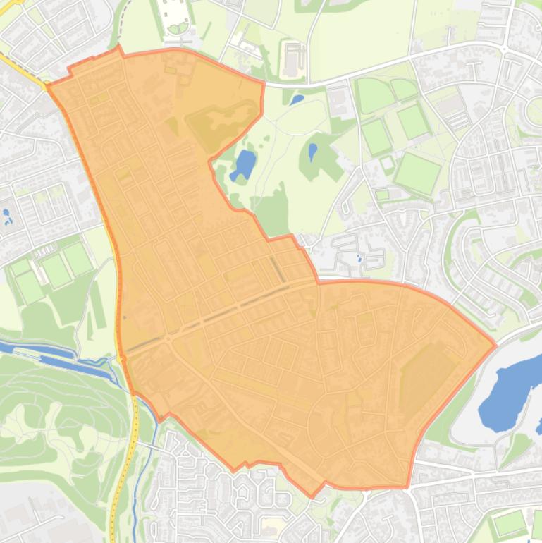 Kaart van de wijk Heerlerheide - Passart.