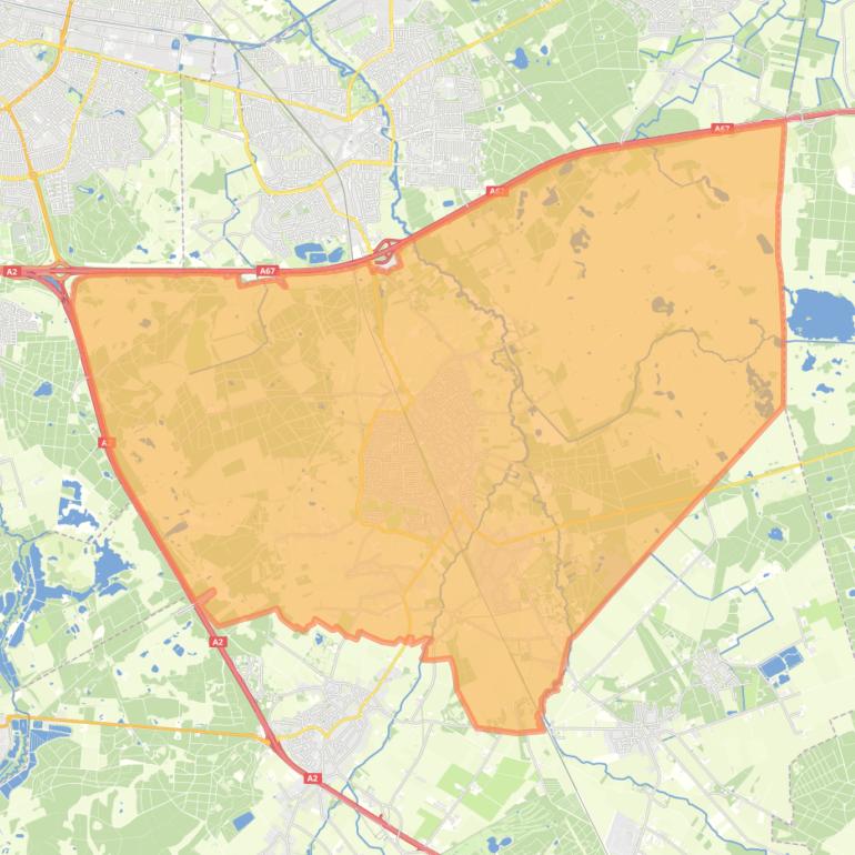 Kaart van de wijk Heeze.