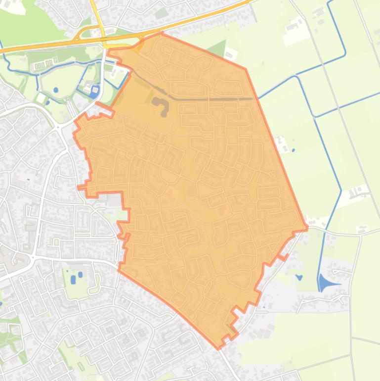 Kaart van de wijk Heiakker.