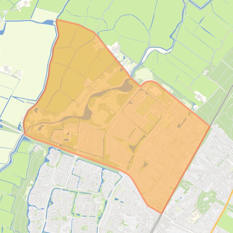 Kaart van de wijk Heiloo Noord-West.