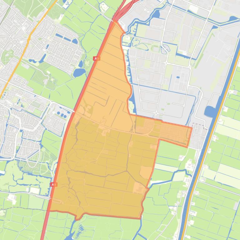 Kaart van de wijk Heiloo-Oost.