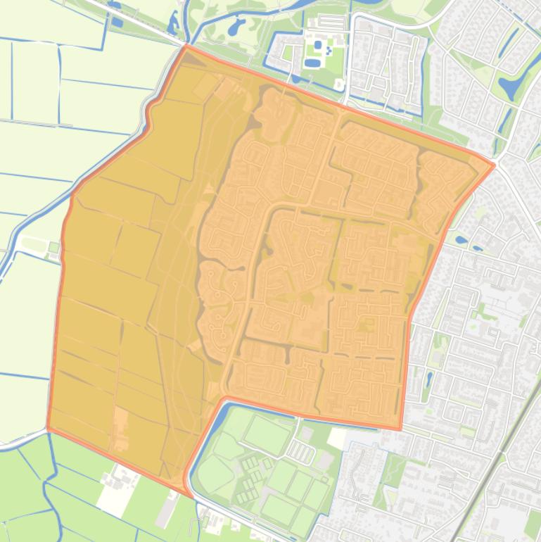 Kaart van de wijk Heiloo-West.