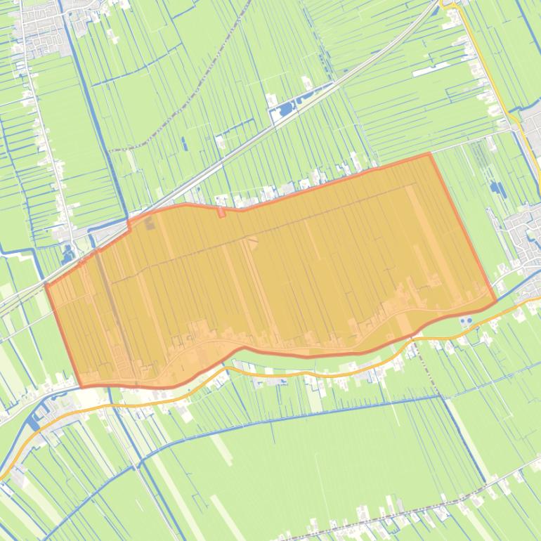 Kaart van de wijk Hekendorp.