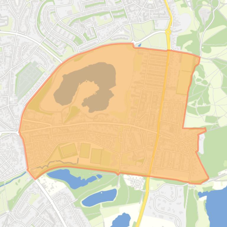 Kaart van de wijk Heksenberg.