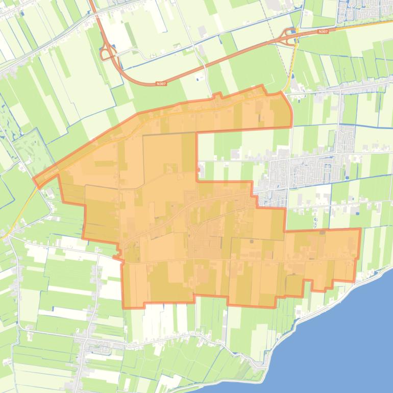 Kaart van de wijk Hem.