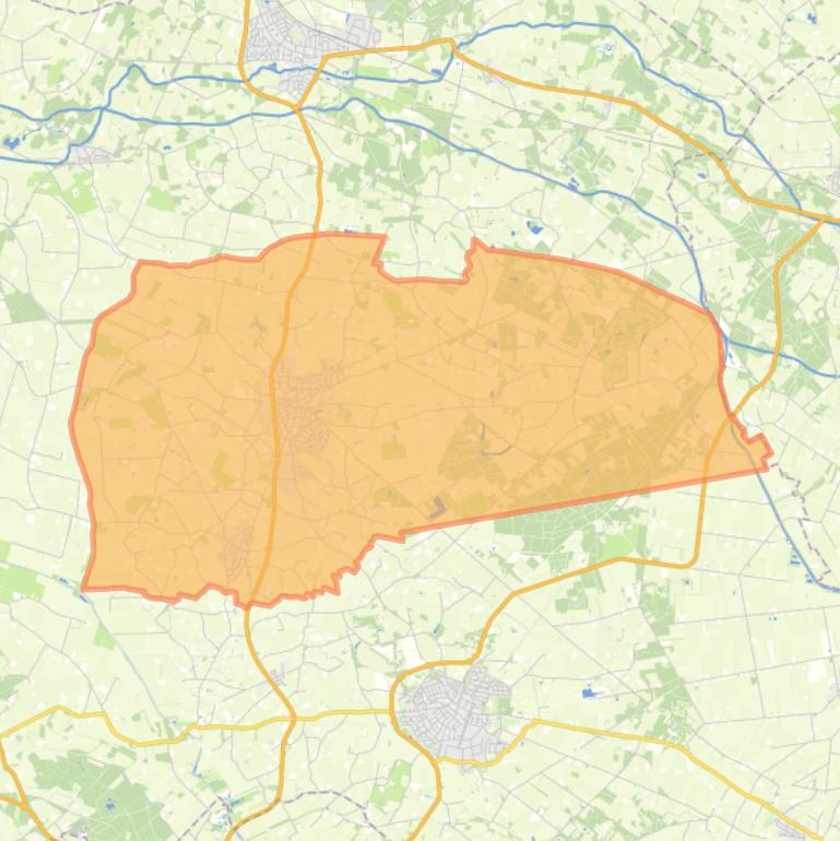 Kaart van de wijk Hengelo.