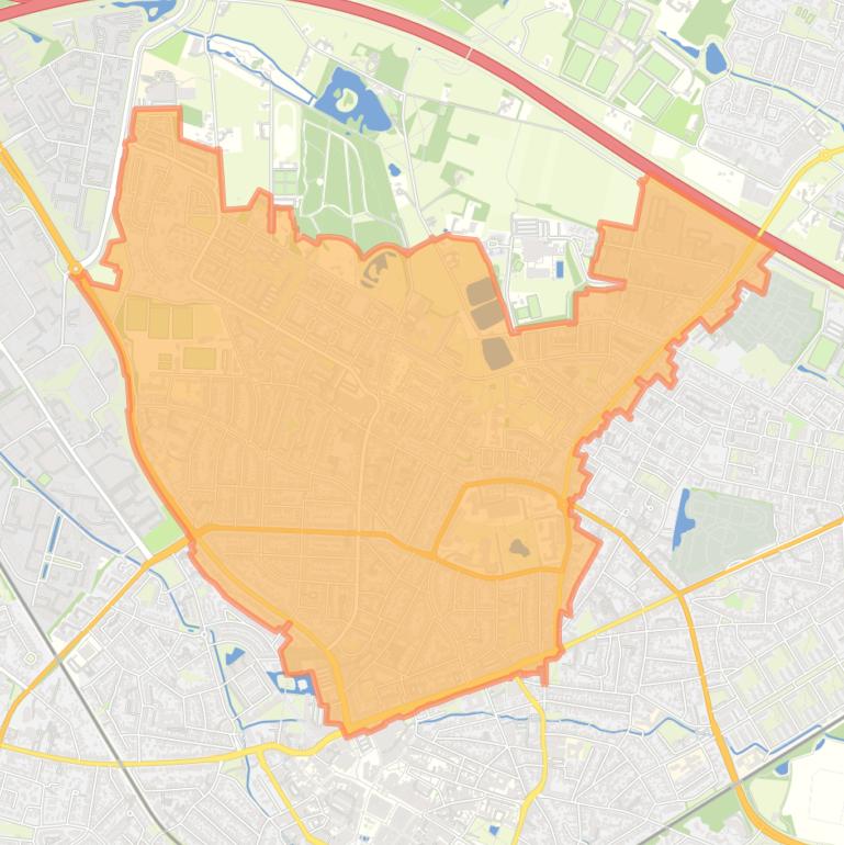 Kaart van de wijk Hengelose Es.