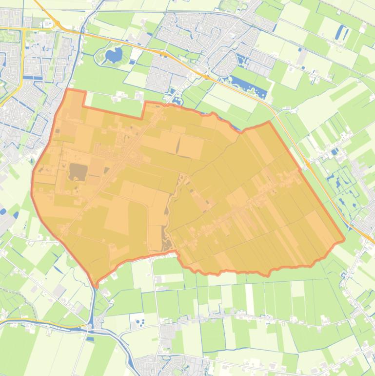 Kaart van de wijk Hensbroek.