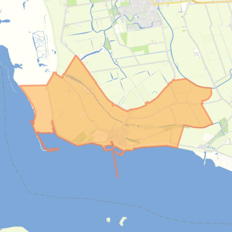 Kaart van de wijk Herkingen.