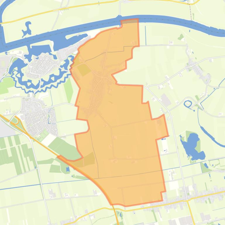 Kaart van de wijk Herpt.