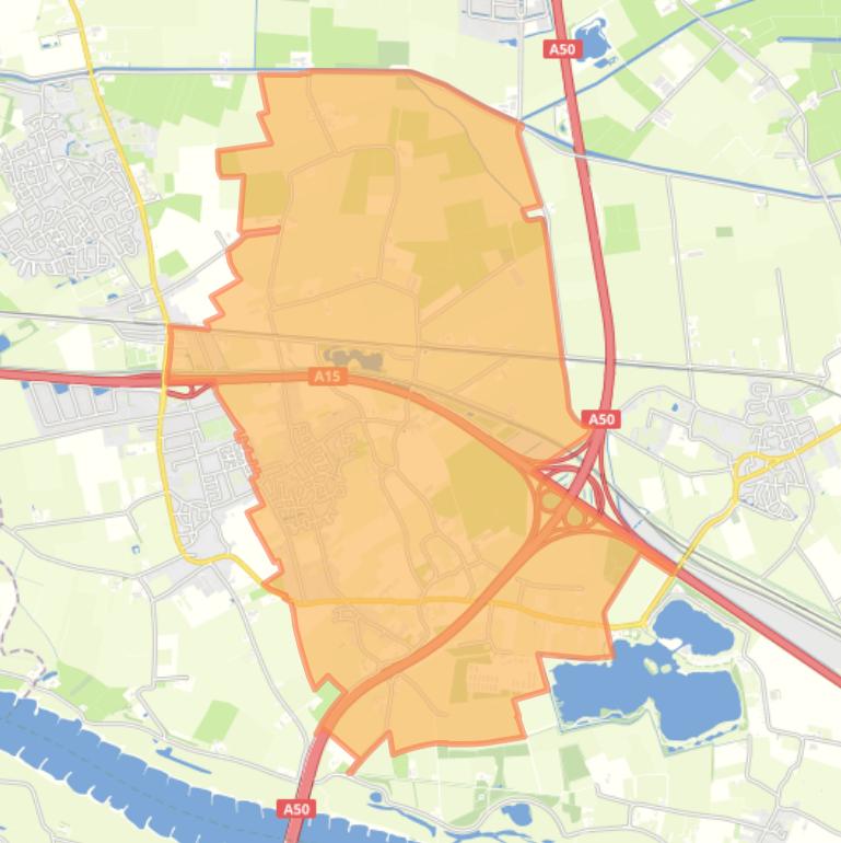 Kaart van de wijk Herveld.