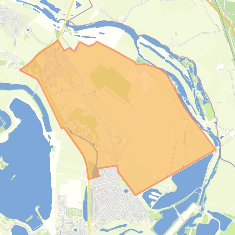 Kaart van de wijk Herwen.