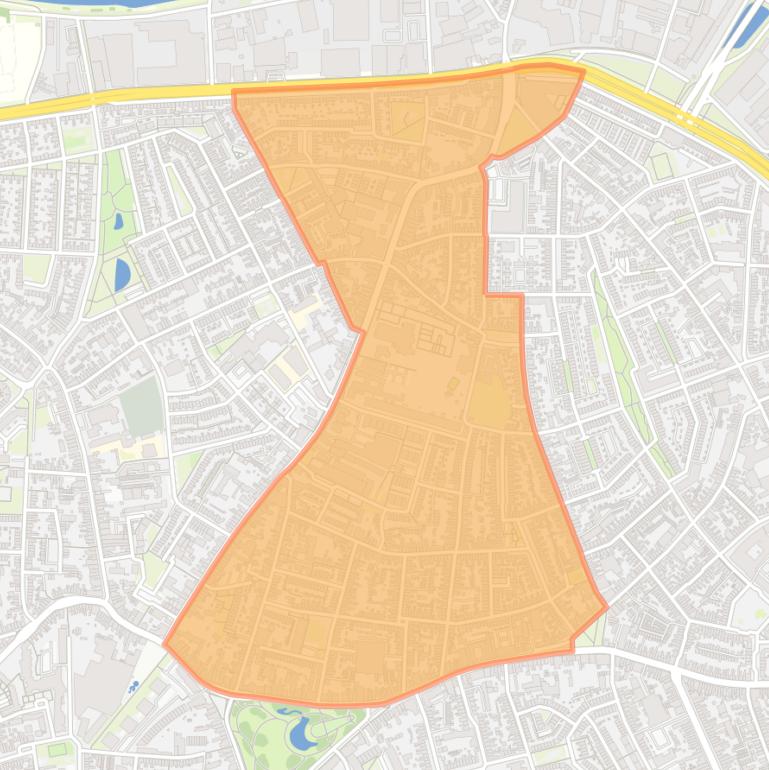 Kaart van de wijk Het Goirke.