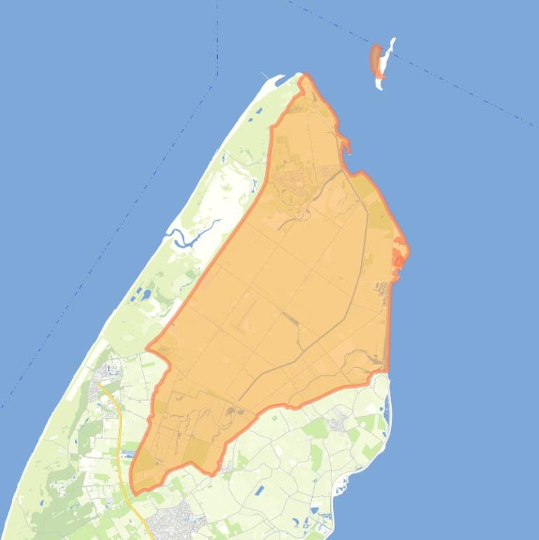 Kaart van de wijk Het Nieuwe Land.