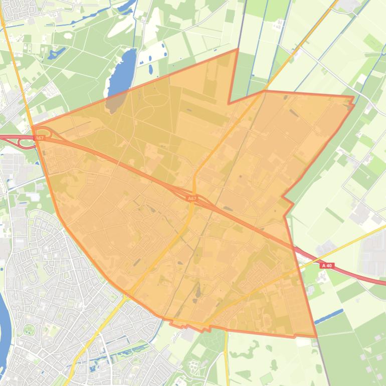 Kaart van de wijk Het Ven.