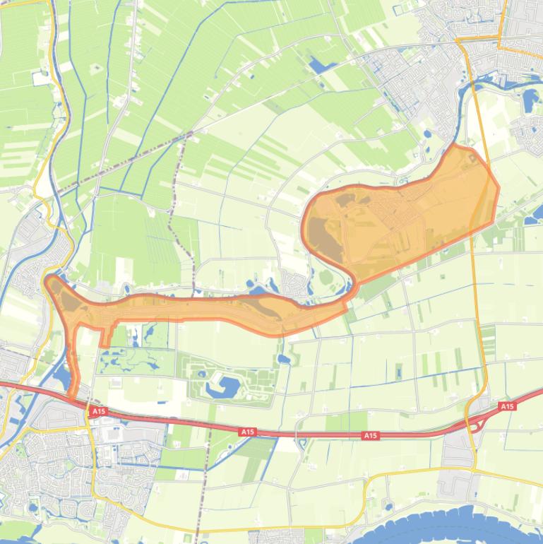 Kaart van de wijk Heukelum.