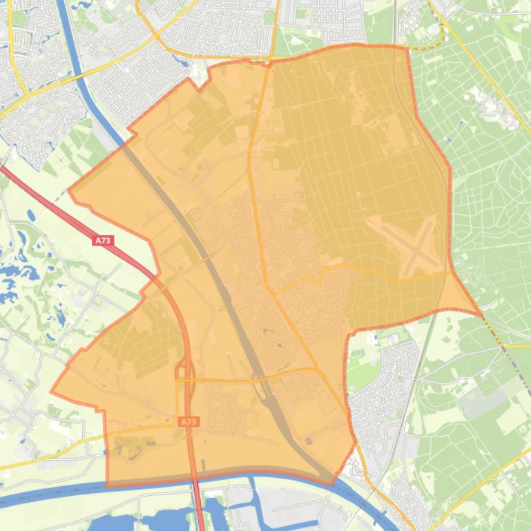 Kaart van de wijk Heumen.