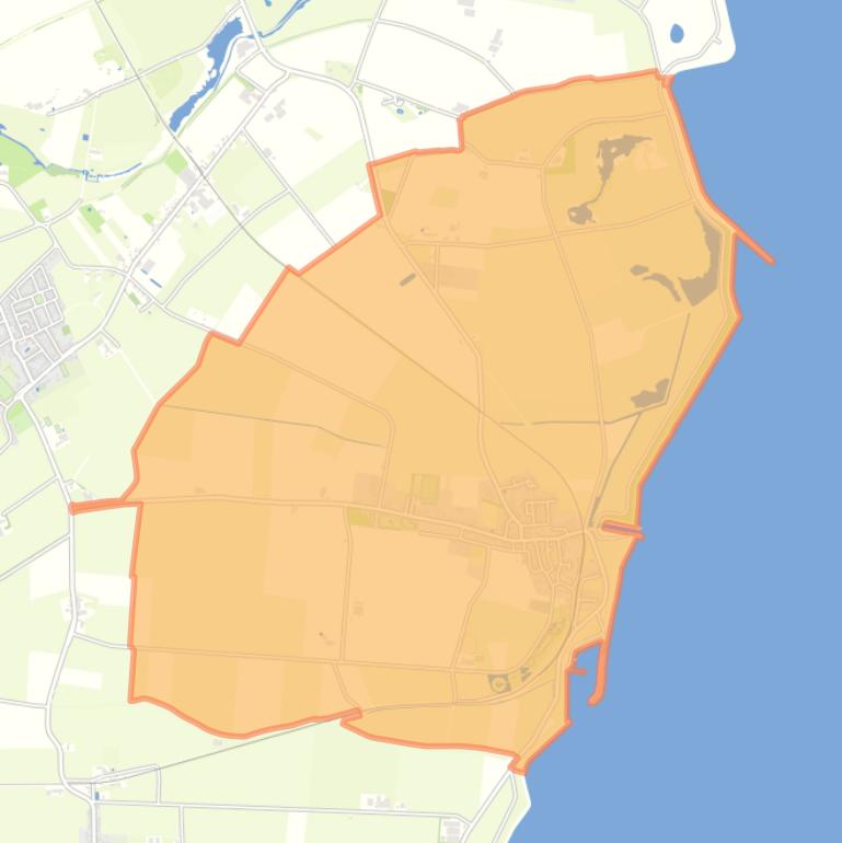 Kaart van de wijk Hoedekenskerke.