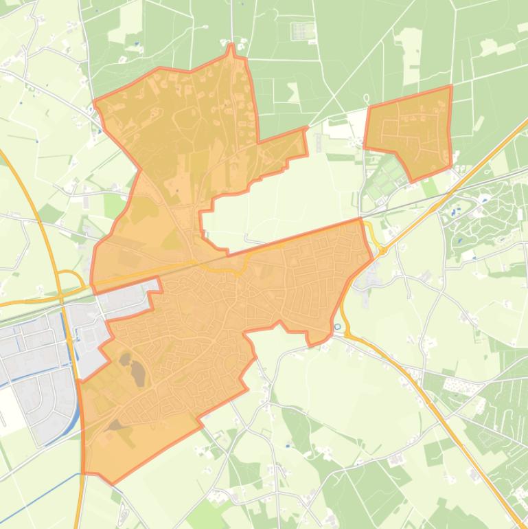 Kaart van de wijk Holten.