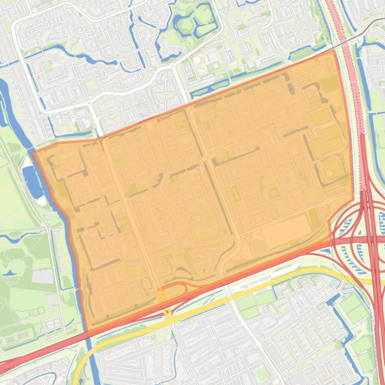 Kaart van de wijk Holy Zuid.