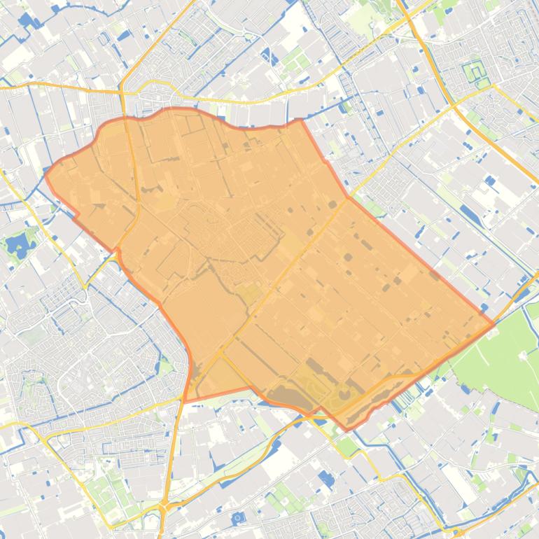 Kaart van de wijk Honselersdijk.