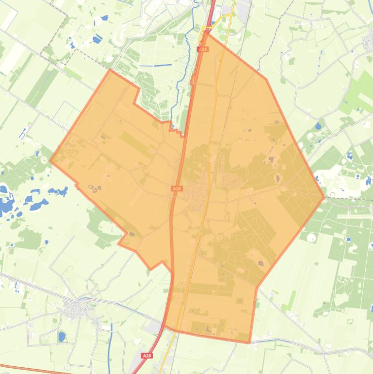 Kaart van de wijk Hooghalen.