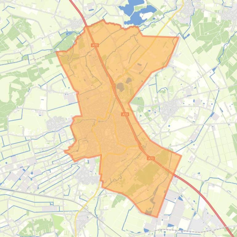 Kaart van de wijk Horst.