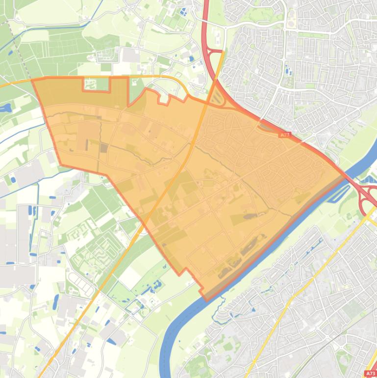 Kaart van de wijk Hout-Blerick.