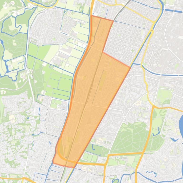 Kaart van de wijk Houtvaartkwartier.